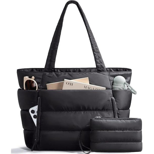 Everyday Puffer Tote Bag – Lightweight Carryall